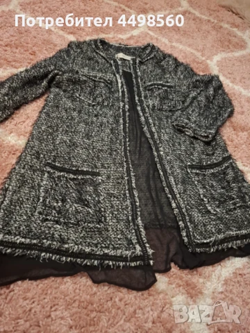 ZARA Пухена Жилетка, снимка 5 - Жилетки - 51157282