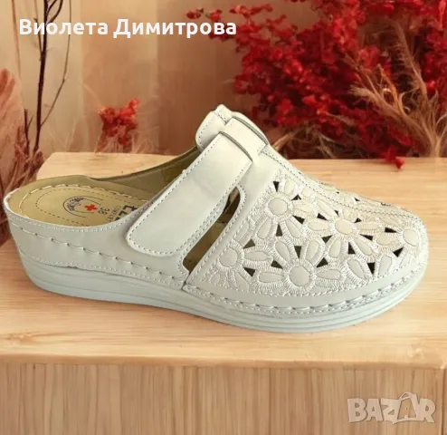 Дамски медицински чехли за широки крака,  в голям размер 