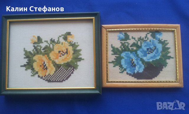 Два малки гоблена в рамки и стъкла, снимка 5 - Гоблени - 26522494