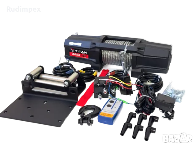 Лебедка 6000 либри (2727кг.), 12V, електрическа, Titan