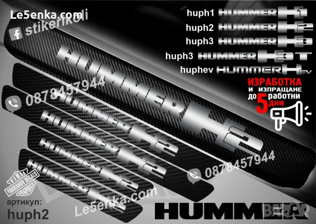 ПРАГОВЕ карбон HUMMER H1 фолио стикери huph1, снимка 2 - Аксесоари и консумативи - 44019312