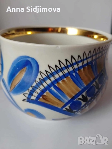 Руски порцелан Вербилки чаша за чай , снимка 4 - Чаши - 51697173