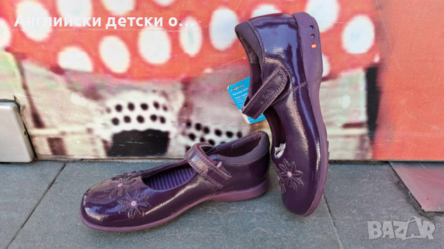 Английски детски обувки естествена кожа-светещи CLARKS , снимка 4 - Детски обувки - 44895380
