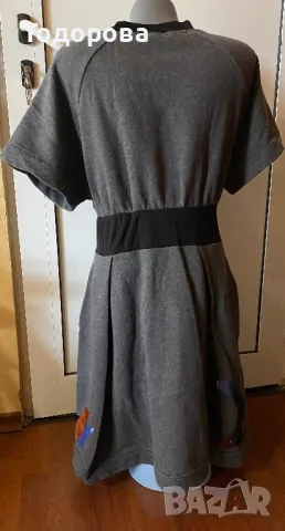 Рокля Justcavalli сива с пайети, снимка 3 - Рокли - 48833263