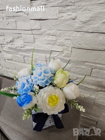 Ароматен сапунен букет, снимка 5 - Изкуствени цветя - 53447829