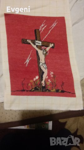 Исус на кръста, снимка 2 - Гоблени - 33186294