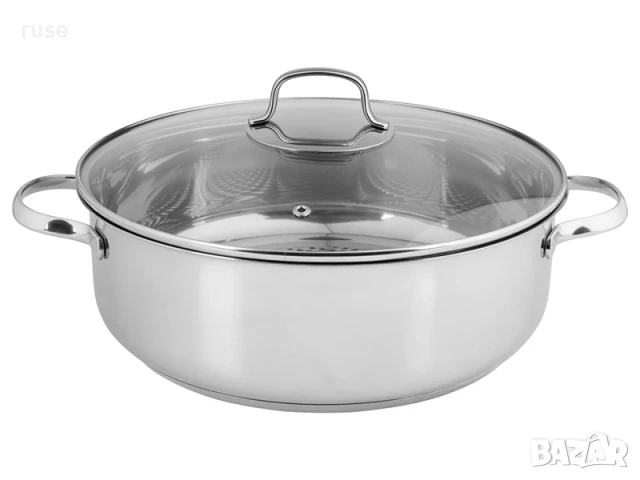 НОВА! Касерола Ø28см - стил и здравина - релефно дъно