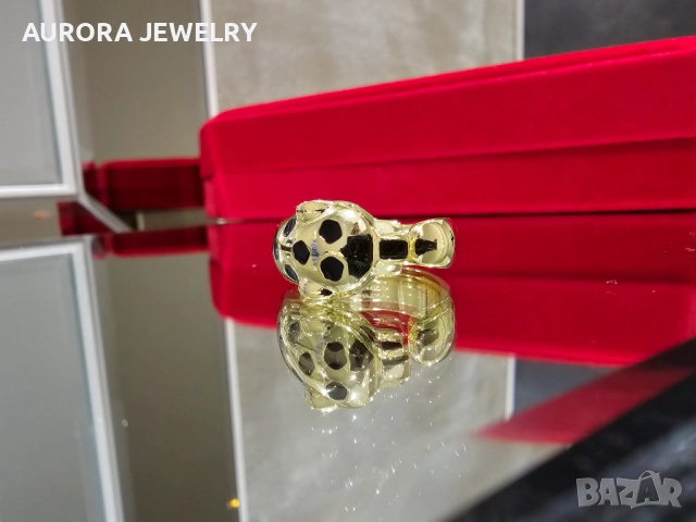 CARTIER Panthere de Cartier Gold Black Дамски Пръстен, снимка 3 - Пръстени - 52879534