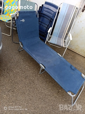Сгъваемо легло креват шезлонг алуминиево, Сгъваемо легло, походно,туристическо олекотено,алуминиево, снимка 9 - Къмпинг мебели - 36710261