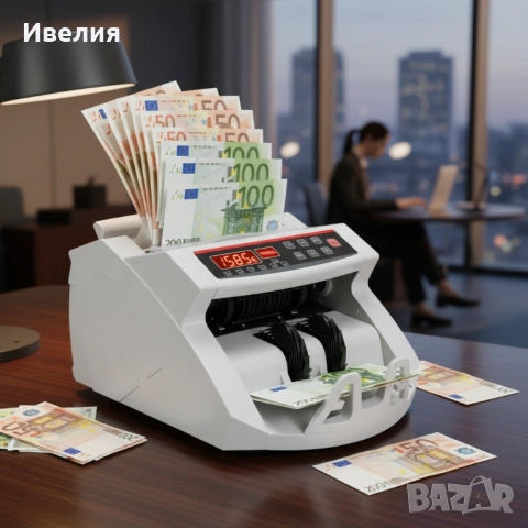 Брояч на банкноти,евро LED дисплей,плофесионален брояч с детектор за фалшиви евро банкноти UV/MG