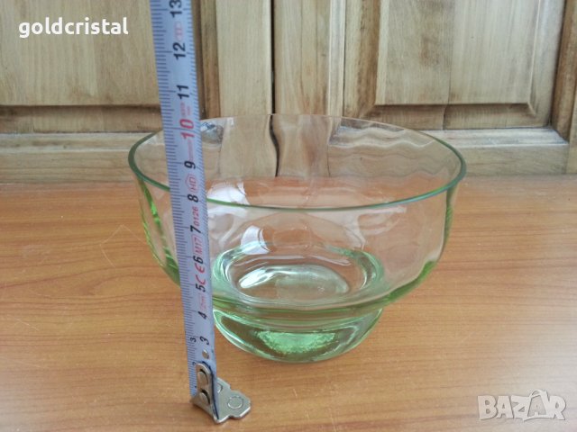 Стъклена купа фруктиера ледарка, снимка 4 - Антикварни и старинни предмети - 44021707
