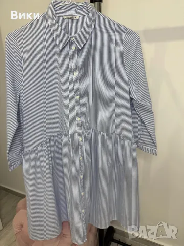 Рокля тип риза подходяща за S-M, снимка 3 - Рокли - 48488099