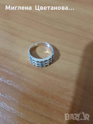 Сребърен пръстен 925 с циркончета, снимка 3 - Пръстени - 26935171