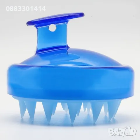 Силиконова четка за масаж на скалпа Четка за коса , снимка 4 - Продукти за коса - 47339278