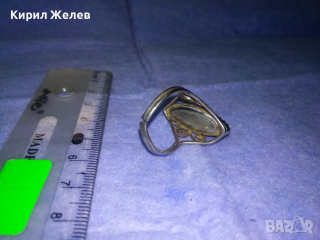 СТАР РУСКИ ПОСРЕБРЕН ФИЛИГРАНЕН КЕХЛИБАРЕН РЕТРО ПРЪСТЕН с ШЛИФОВАН БАЛТИЙСКИ КЕХЛИБАР 36470, снимка 12 - Антикварни и старинни предмети - 39677259