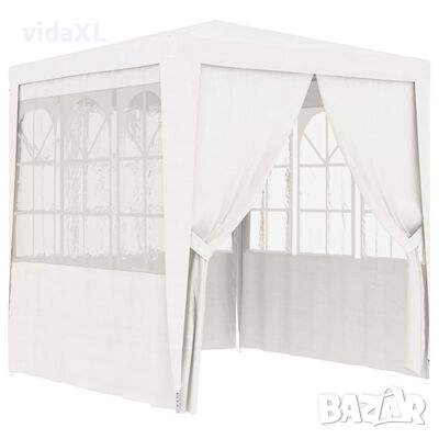 vidaXL Професионална парти шатра със стени 2,5x2,5 м бяла 90 г/м²（SKU:48518, снимка 1 - Градински мебели, декорация  - 44922960