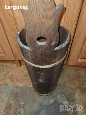 Немски дървен съд рисуван за чадъри, снимка 2 - Антикварни и старинни предмети - 43335778