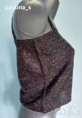 Космат топ тип потник, с пайети / малък размер , снимка 6 - Потници - 36527836