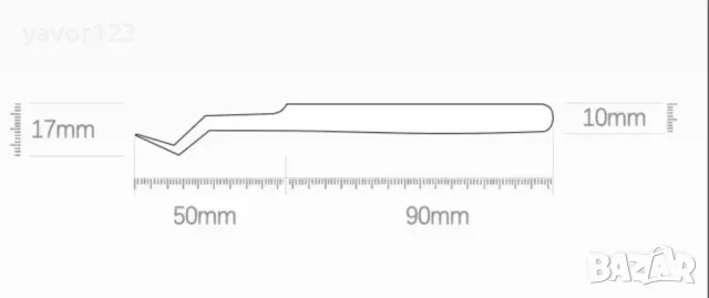 Прецизни пинсети за електроника Mechanic Aax-17, снимка 6 - Друга електроника - 49751029