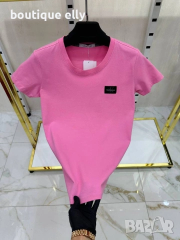 дамска тениска - бяло, черно, розово, праскова, снимка 3 - Тениски - 53234870