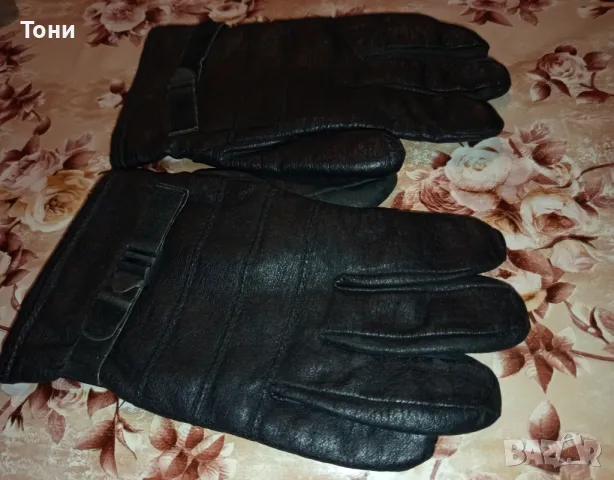 Нови Мъжки Топли Ръкавици Изцяло от Естествена Кожа Черни , снимка 16 - Ръкавици - 47843723