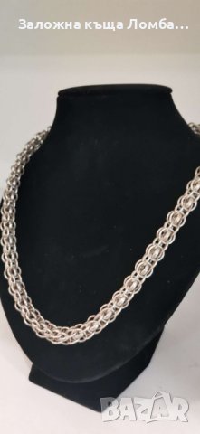 Сребърен синджир, снимка 3 - Колиета, медальони, синджири - 37939115