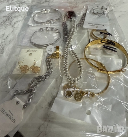 Мистериозна торбичка с бижута с 10бр висококачествени бижута, снимка 10 - Бижутерийни комплекти - 52684571