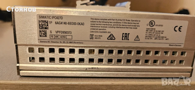 SIMATIC IPC427D (Microbox PC), HD, снимка 7 - Работни компютри - 50535702