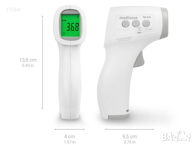 НОВ! Медицински безконтактен инфрачервен термометър MEDISANA TMA79, снимка 4 - Други стоки за дома - 36672235