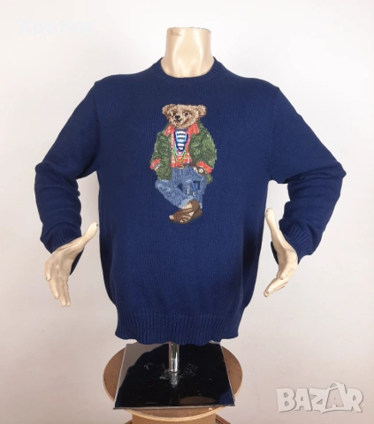 Polo Ralph Lauren Bear - Оригинален мъжки пуловер размер XL, снимка 3 - Пуловери - 53086270