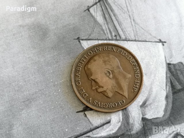 Монета - Великобритания - 1 пени | 1917г., снимка 2 - Нумизматика и бонистика - 28231333
