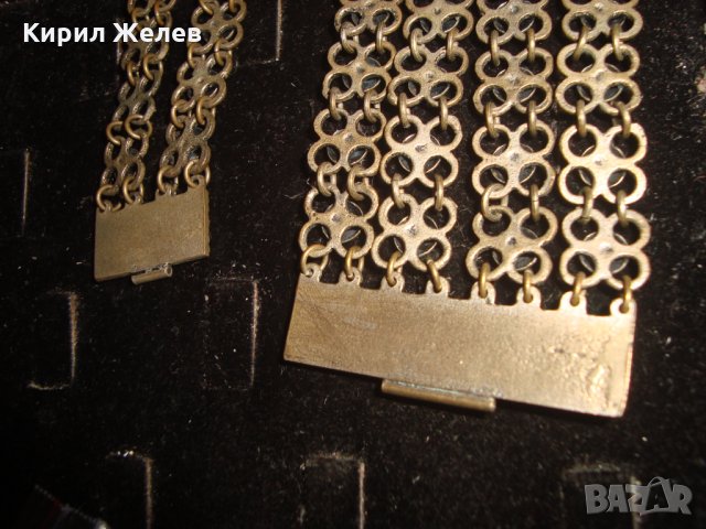 19 Век 2 ПОСРЕБРЕНИ БРОНЗОВИ ВЪЗРОЖДЕНСКИ ЕТНО ГРИВНИ РЪЧНА МАЙСТОРСКА ПЛЕТКА с ЩИФТ за НОСИИ 46827, снимка 11 - Антикварни и старинни предмети - 33215991