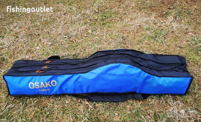 Рибарски шарански троен калъф за до 6 въдици с макари 130 до 160см