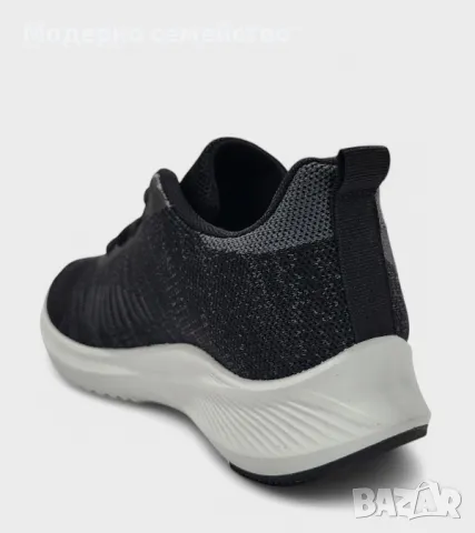 Дамски леки маратонки в черно , снимка 2 - Маратонки - 49401676
