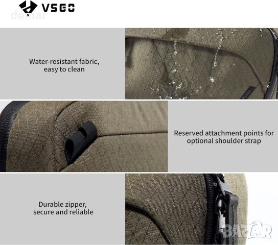 Техническа чанта за аксесоари VSGO, Power Bank, твърд диск,(L, зелено), снимка 3 - Други - 43972063
