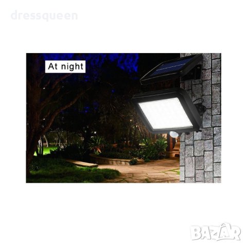 (56 ДИОДА) Соларна LED Лампа С PIR Датчик, снимка 9 - Соларни лампи - 43950342