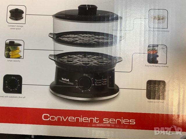 Нов уред за готвене на пара Tefal convenient series, снимка 2 - Уреди за готвене на пара - 42936538