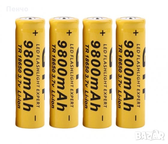 1 бр. 3.7V 18650 9800 mAh литиево-йонна акумулаторна батерия за LED фенерче челник лазер електронни , снимка 6 - Батерии, зарядни - 28974090