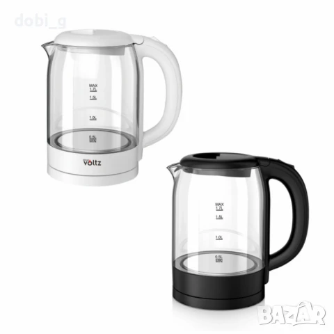 Електрическа кана Voltz, 2200W, 1.7л., Стъкло