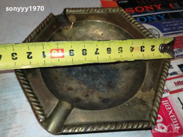 ПЕПЕЛНИК-МЕД/МЕСИНГ-ВНОС SWISS 1708251144LCHERY, снимка 16 - Антикварни и старинни предмети - 51390849