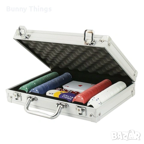 Комплект за покер в алуминиево куфарче, снимка 2 - Настолни игри - 53410907