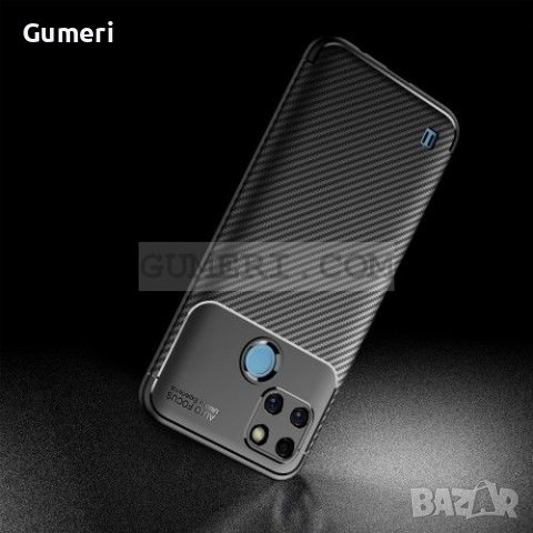 Realme C25Y Противоударен Силиконов Гръб Със Защита За Задната Каметра - Карбон, снимка 13 - Калъфи, кейсове - 36861806