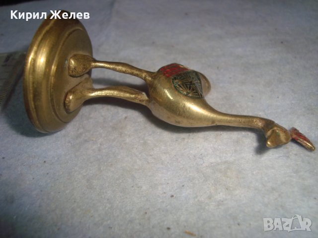 КРАСИВА СТАРА БРОНЗОВА ФИГУРКА - ПТИЦА МАЙСТОРСКА ИЗРАБОТКА СТАТУЕТКА 25893, снимка 6 - Колекции - 38108257