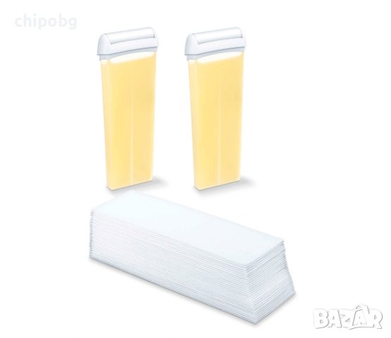 Аксесоар, Beurer HL 40 Spare set: 2 x beeswax cartridges, 50 fabric strips, снимка 1 - Други - 38474450