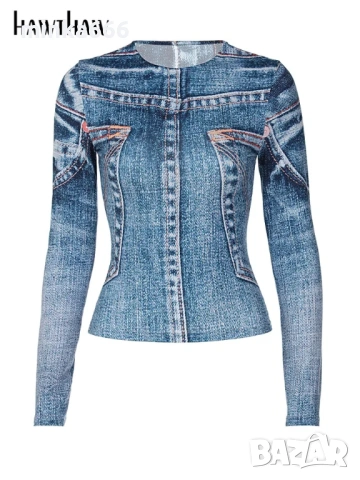 Дамска еластична блуза, снимка 2 - Блузи с дълъг ръкав и пуловери - 53245325