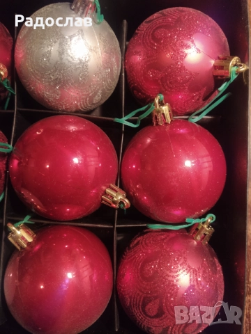 стъклени топки за коледна украса , снимка 3 - Декорация за дома - 52922558