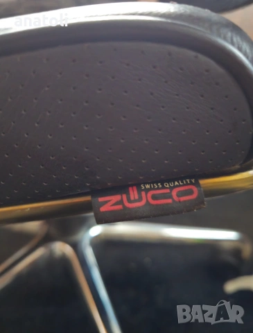 оригинален директорски стол въртящ се водеща швейцарска марка ZÜCO естествен кожа/хром ергономичен , снимка 6 - Столове - 53271044