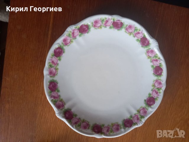  красива  антикварна  чиния Бавария  и захарница , снимка 1 - Чинии - 39452259