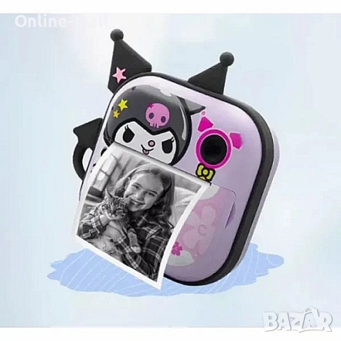 Детски фотоапарат с принтер за снимки Kuromi – 48 MP, 2.5K UHD видео, селфи камера, аксесоари и бърз, снимка 2 - Фотоапарати - 53244166