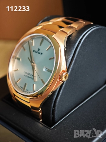 EDOX Les Bemonts Ultra Slim Automatic Rose Gold, снимка 5 - Мъжки - 52678944